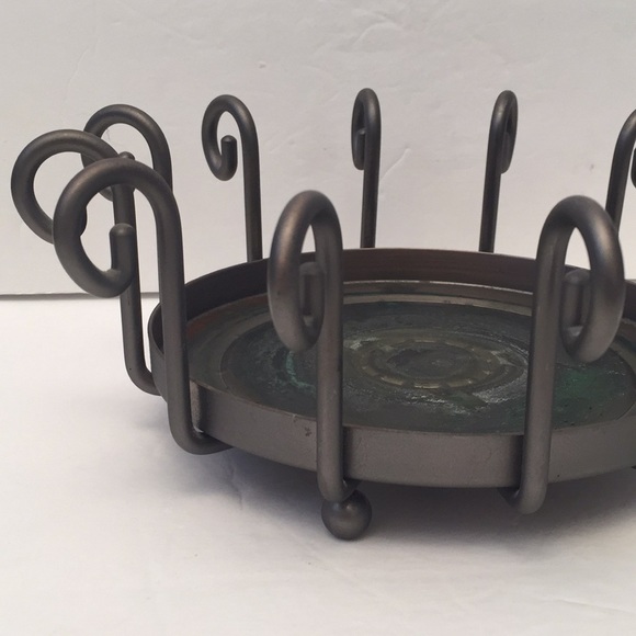 Party Lite Large Round Metal Candle Holder - Picture 3 of 5